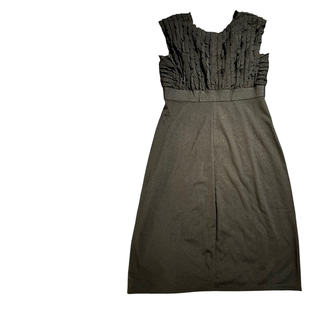 Sophie Max Black Dress Sleeveless Ruffle Top Party Cocktail‎ Size M